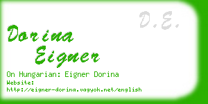 dorina eigner business card